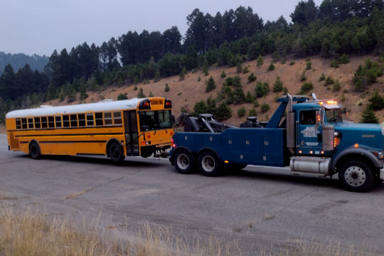 Specialty tow school bus
